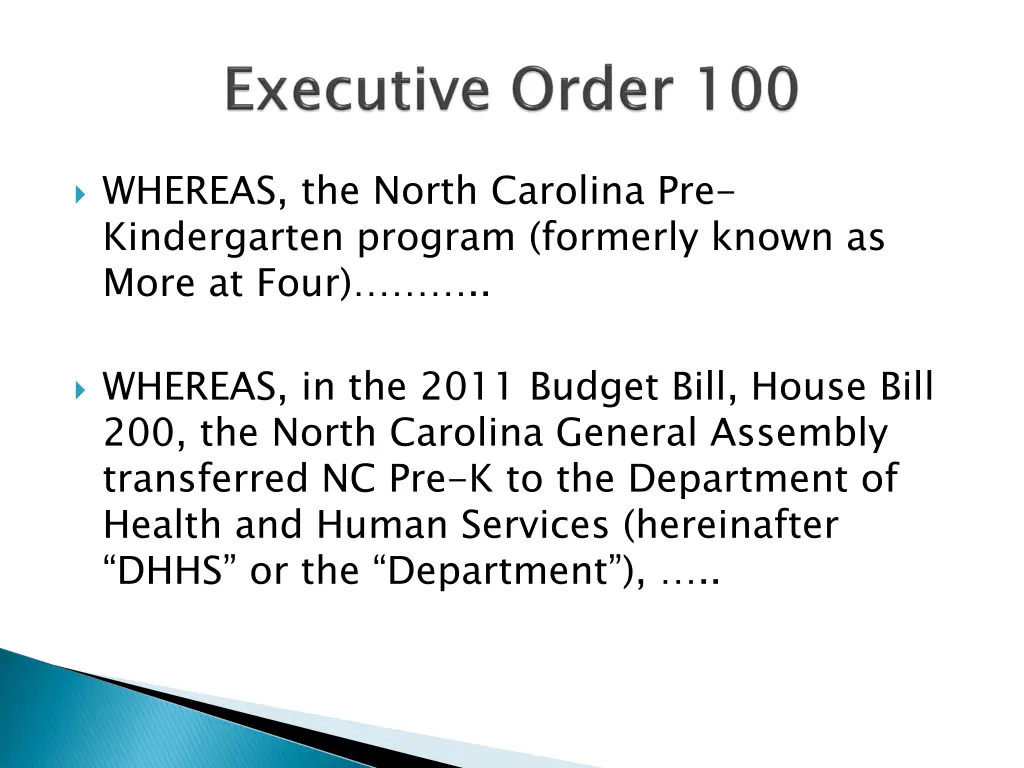 whereas the north carolina pre kindergarten