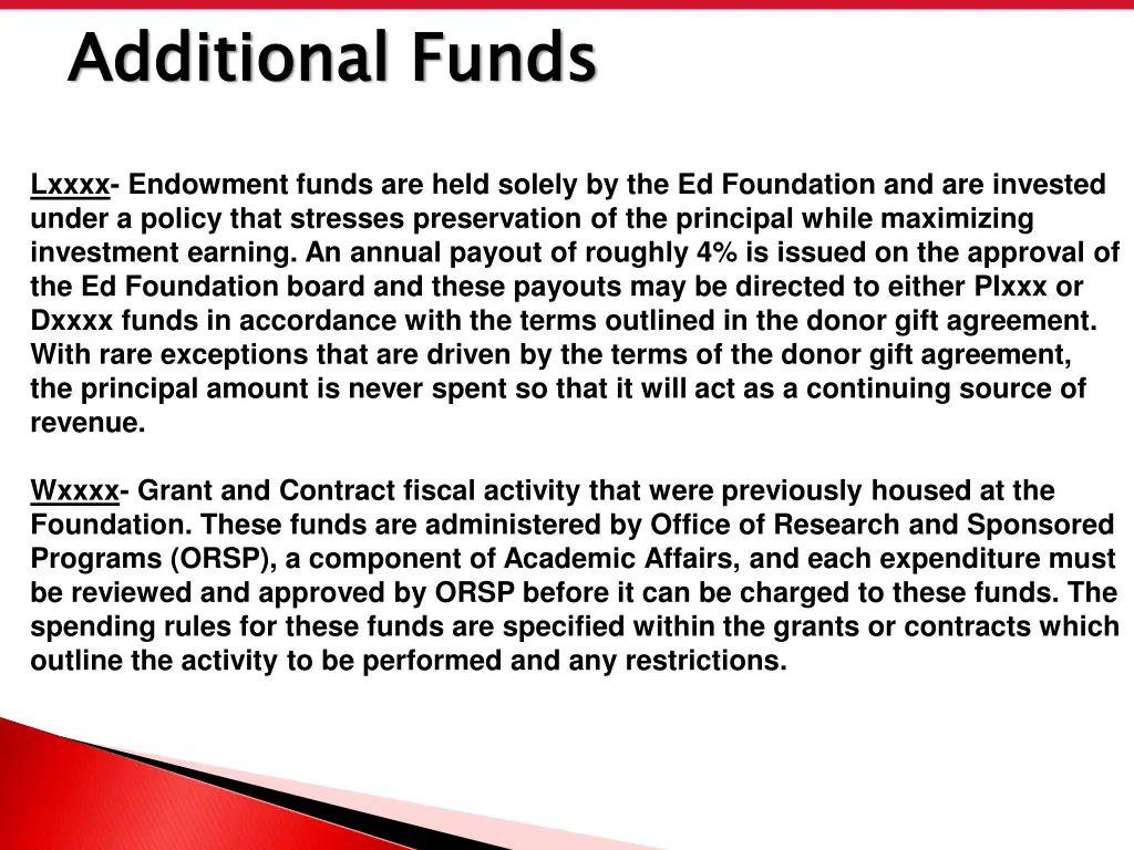 additional funds 1