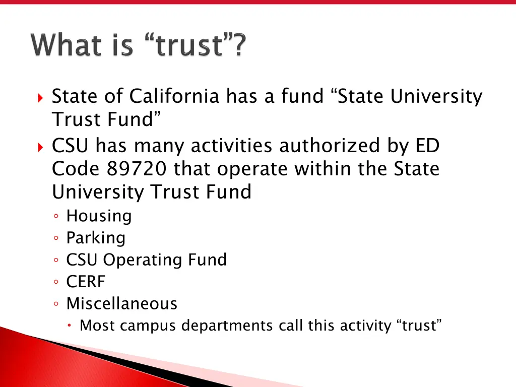 state of california has a fund state university