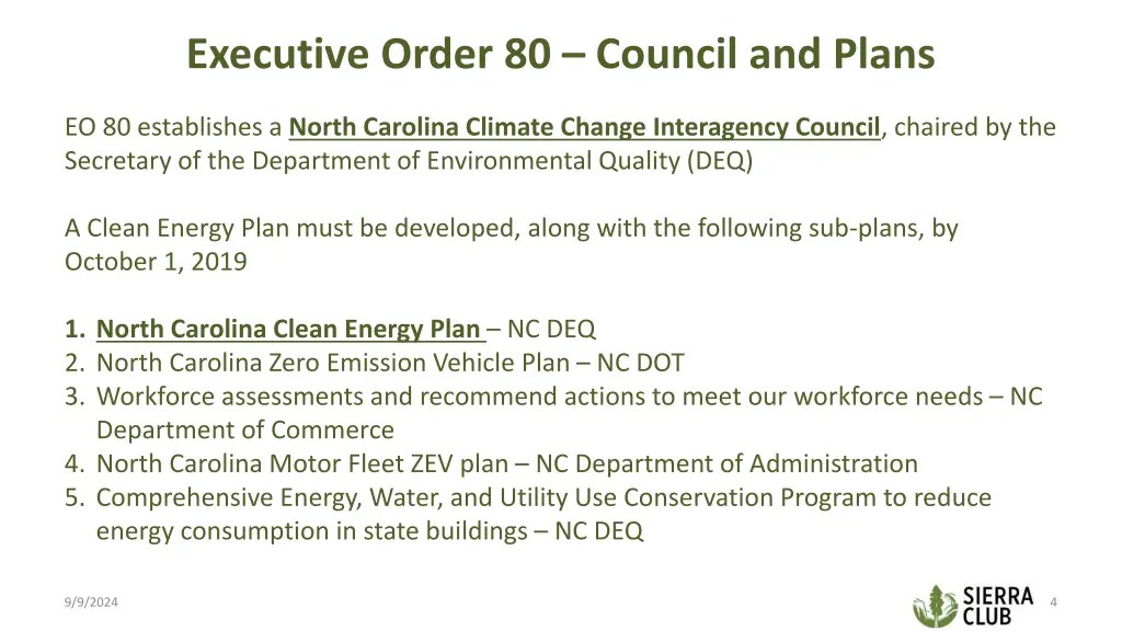 executive order 80 council and plans