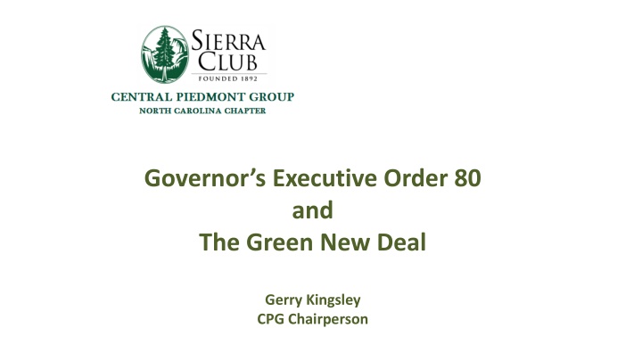 governor s executive order 80 and the green