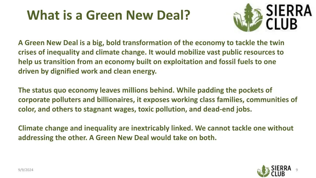 what is a green new deal