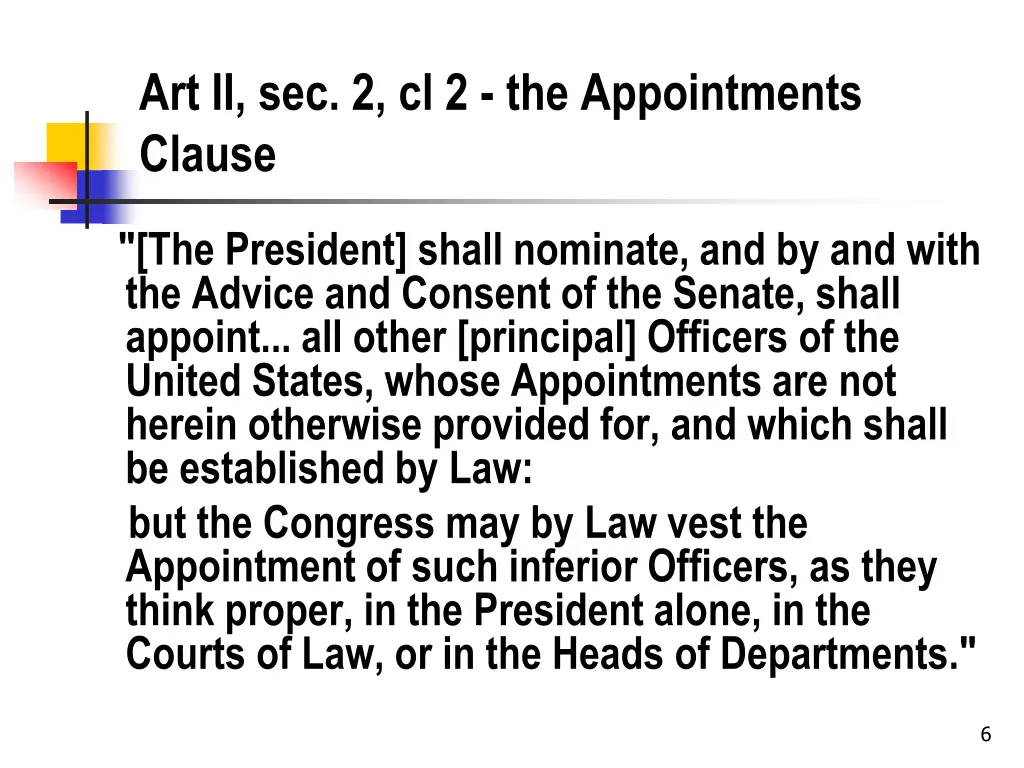 art ii sec 2 cl 2 the appointments clause