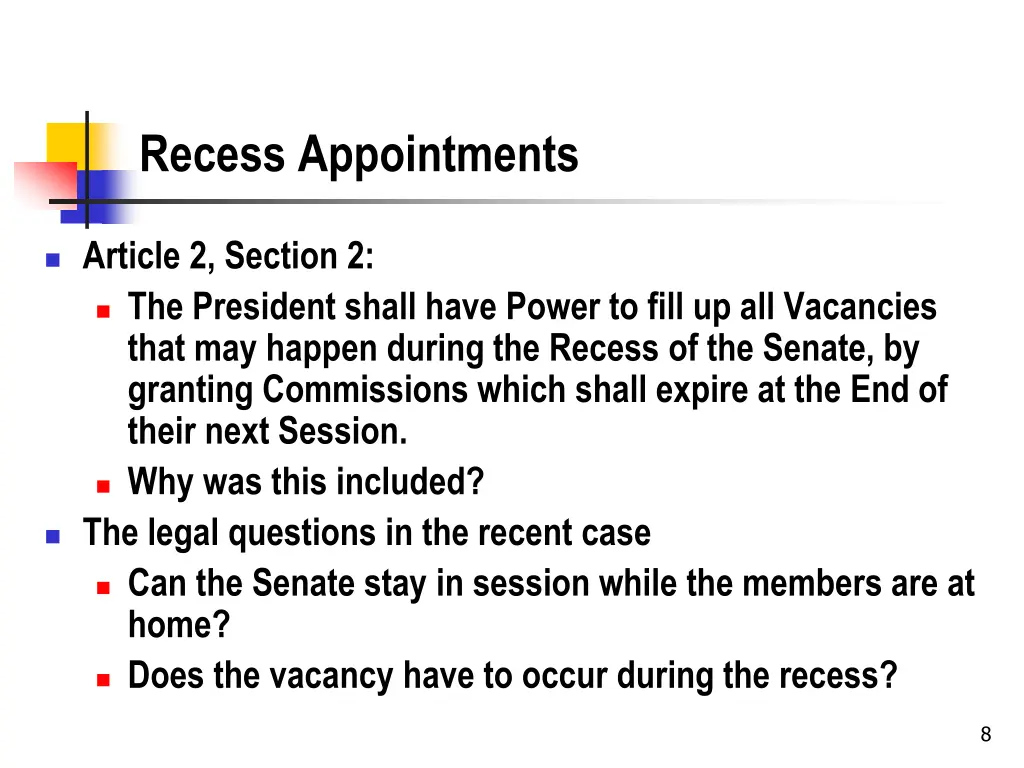 recess appointments