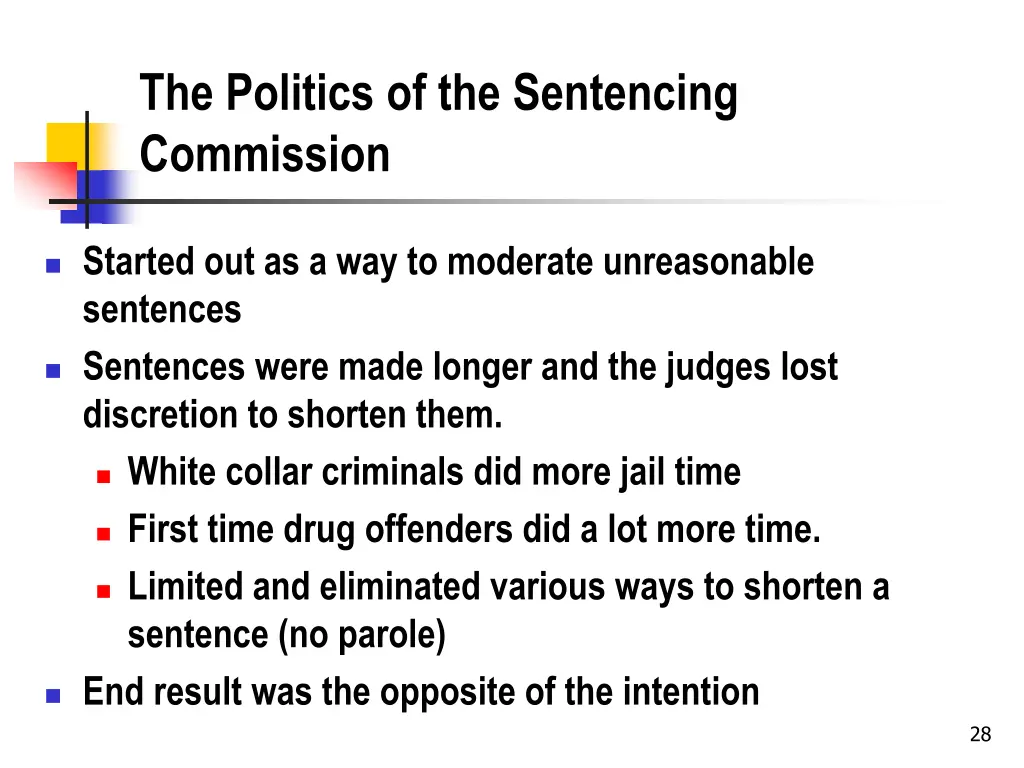 the politics of the sentencing commission