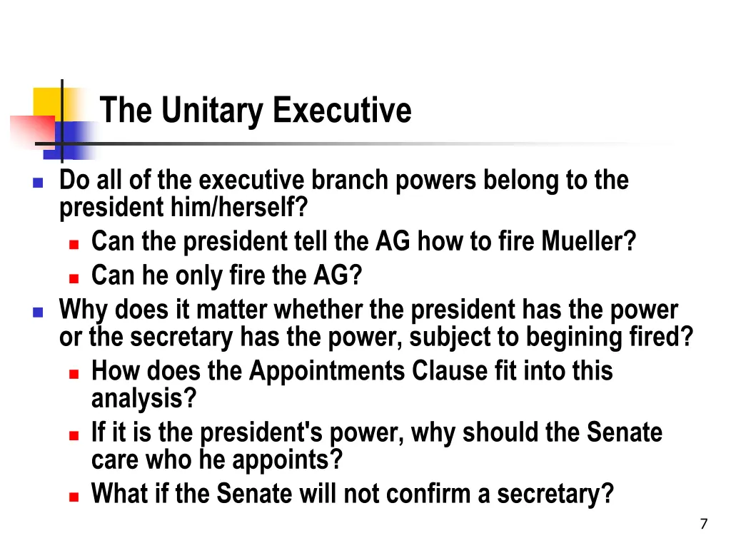 the unitary executive