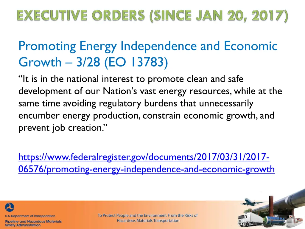 promoting energy independence and economic growth