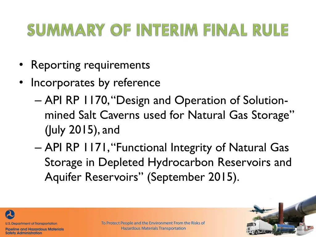 reporting requirements incorporates by reference