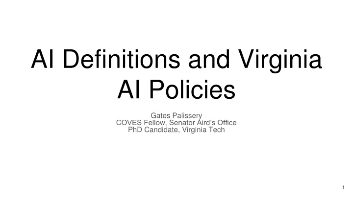 ai definitions and virginia ai policies