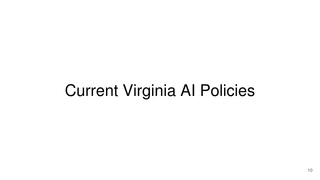 current virginia ai policies