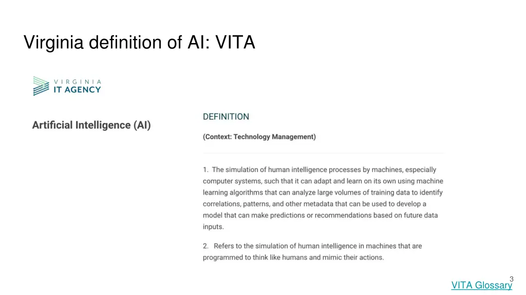 virginia definition of ai vita