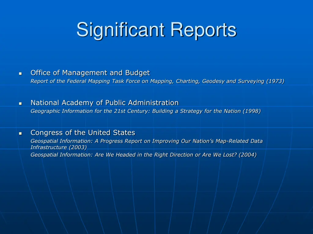 significant reports 1