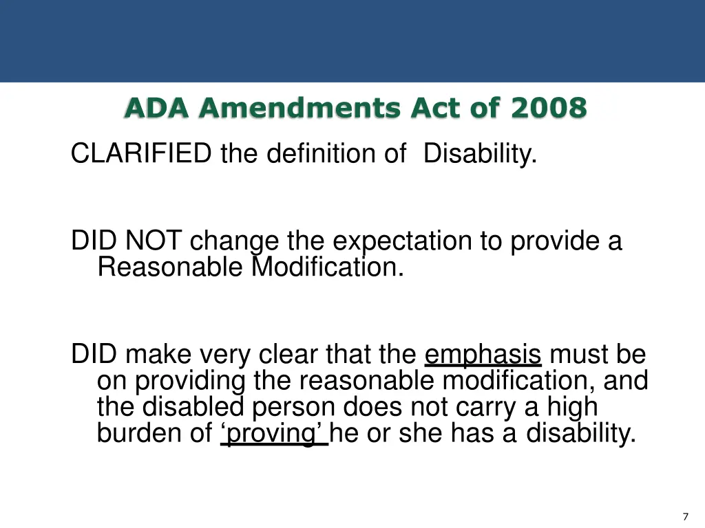 ada amendments act of 2008 clarified