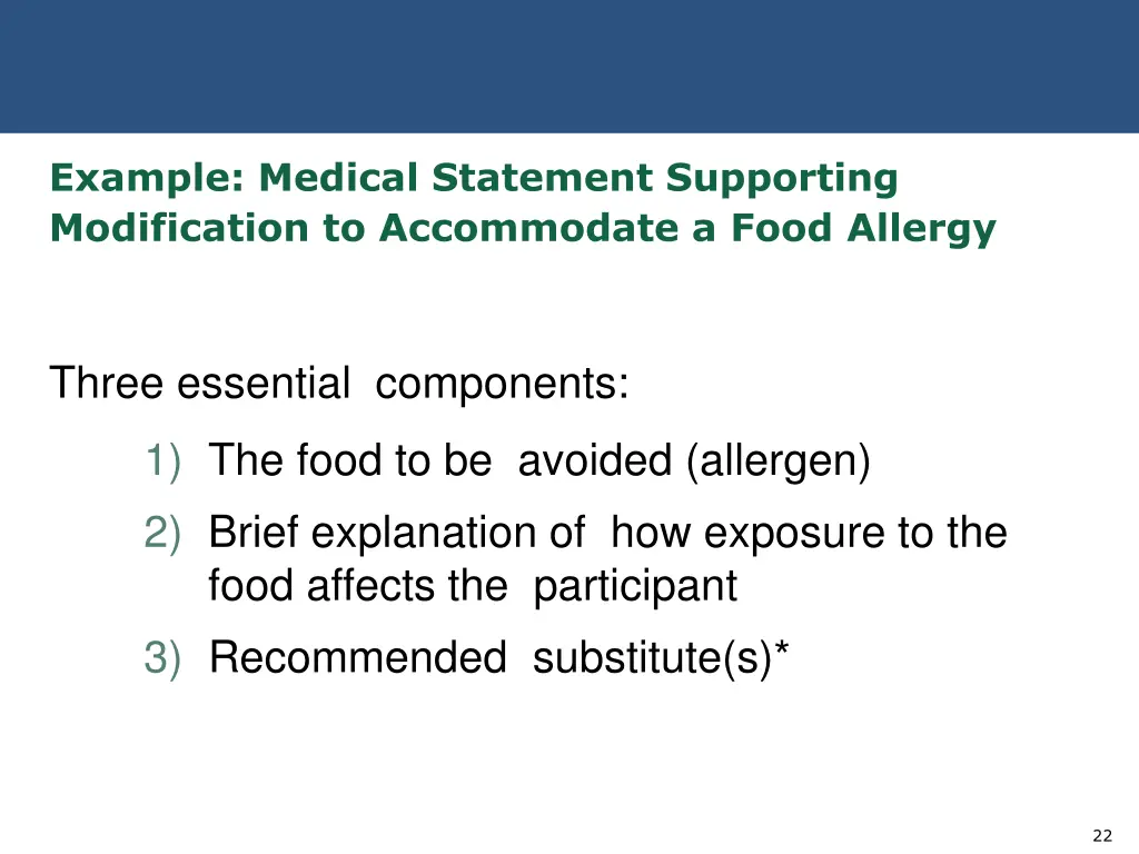 example medical statement supporting modification