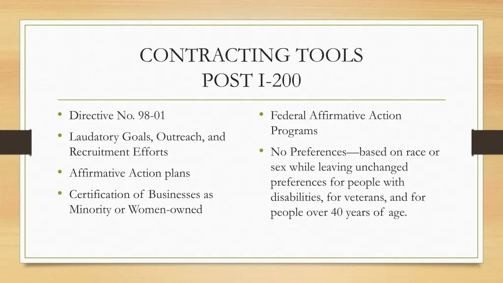 contracting tools post i 200