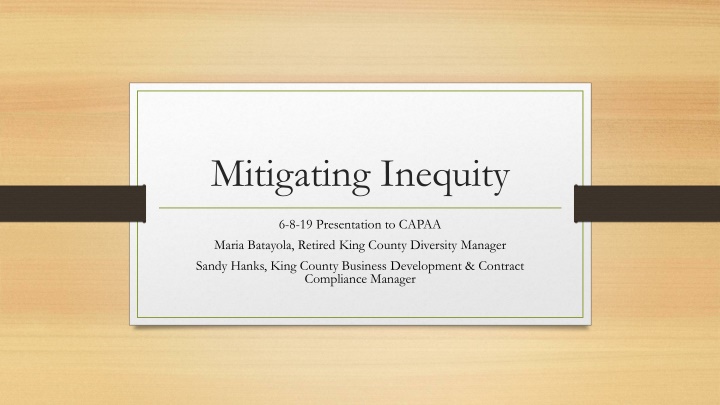 mitigating inequity