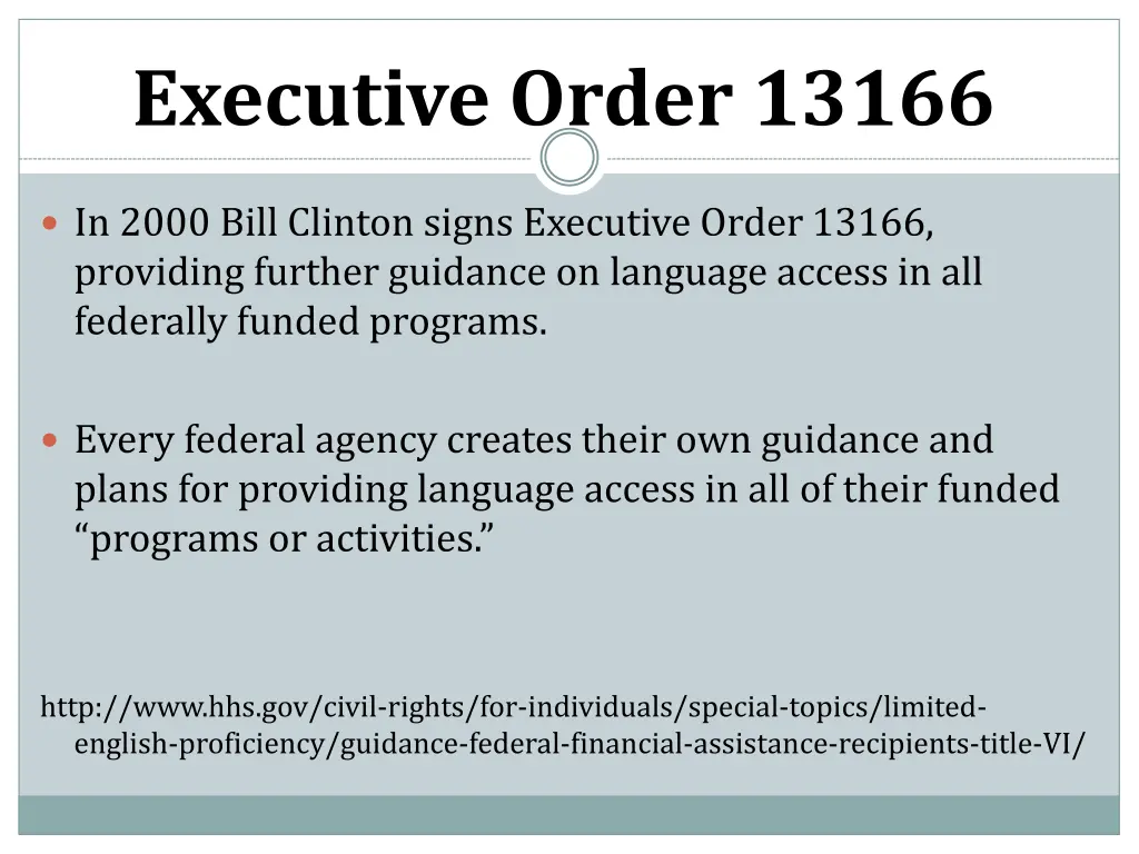 executive order 13166