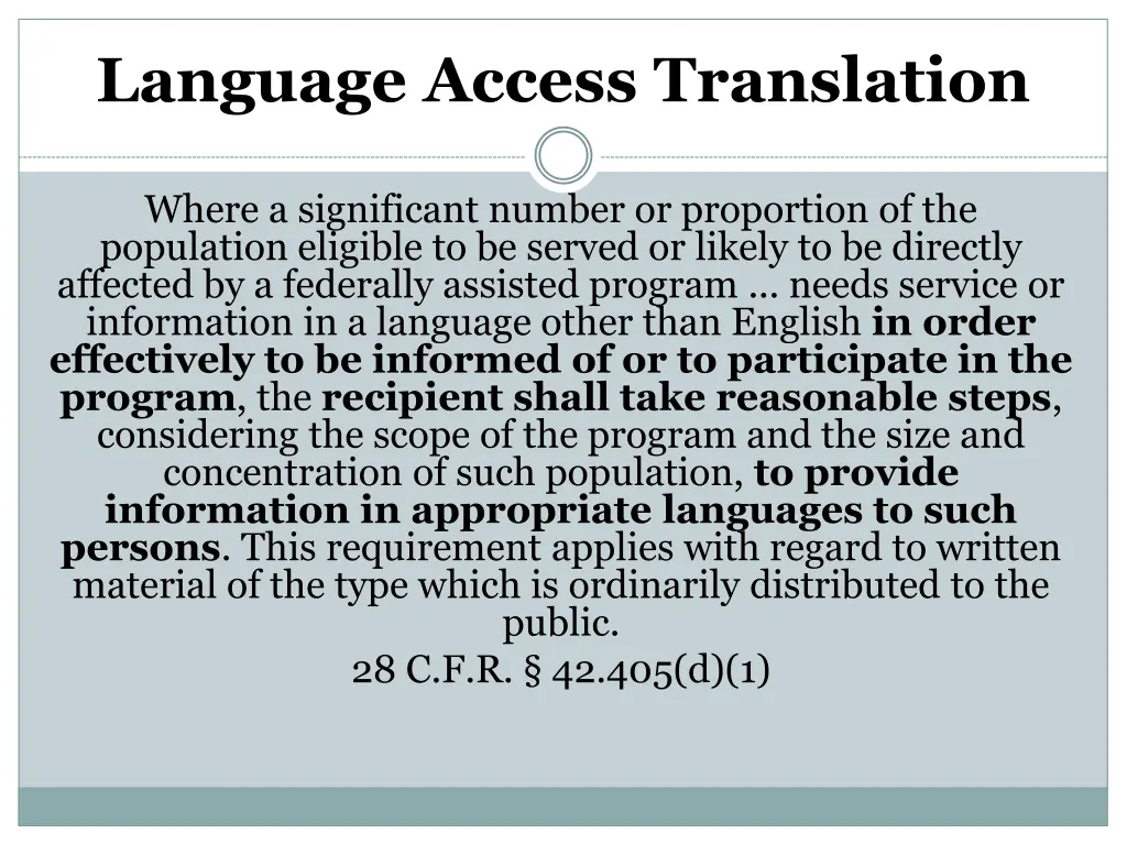 language access translation