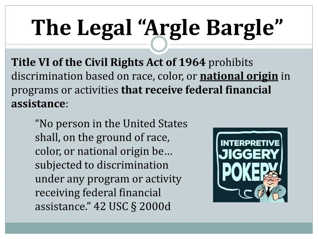 the legal argle bargle