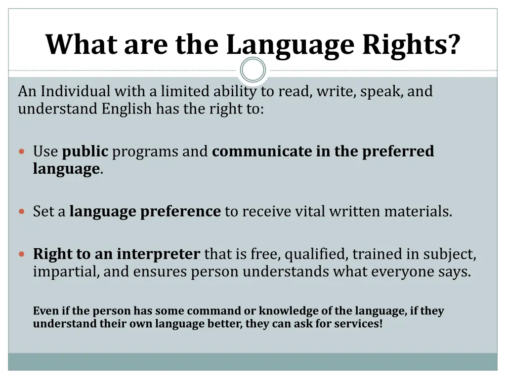 what are the language rights