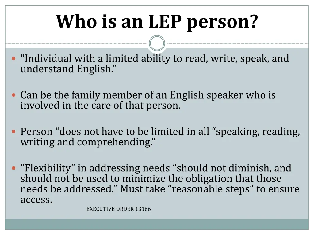 who is an lep person