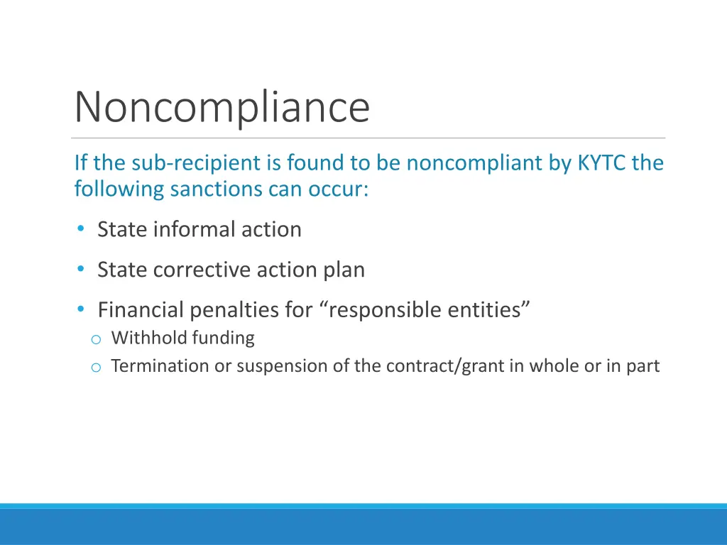 noncompliance 1