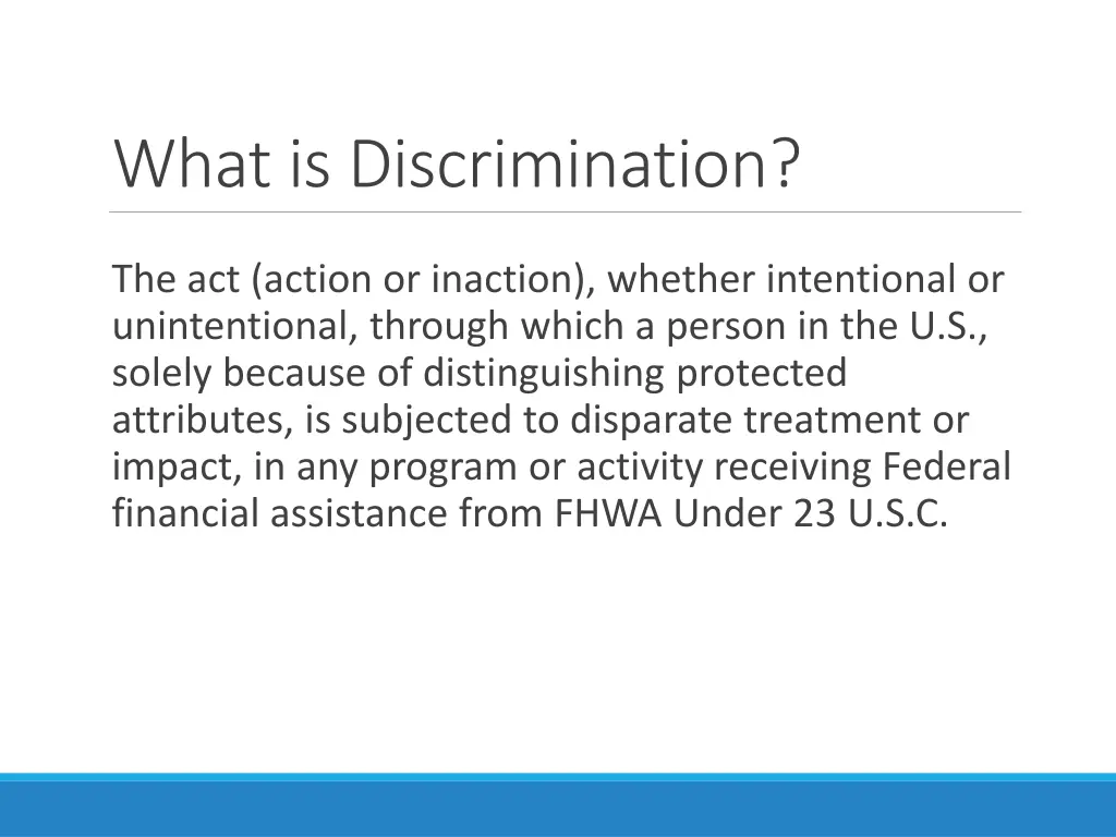 what is discrimination