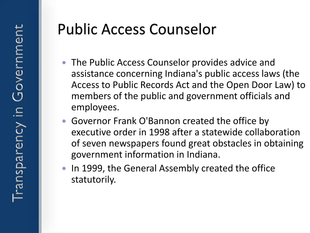 public access counselor