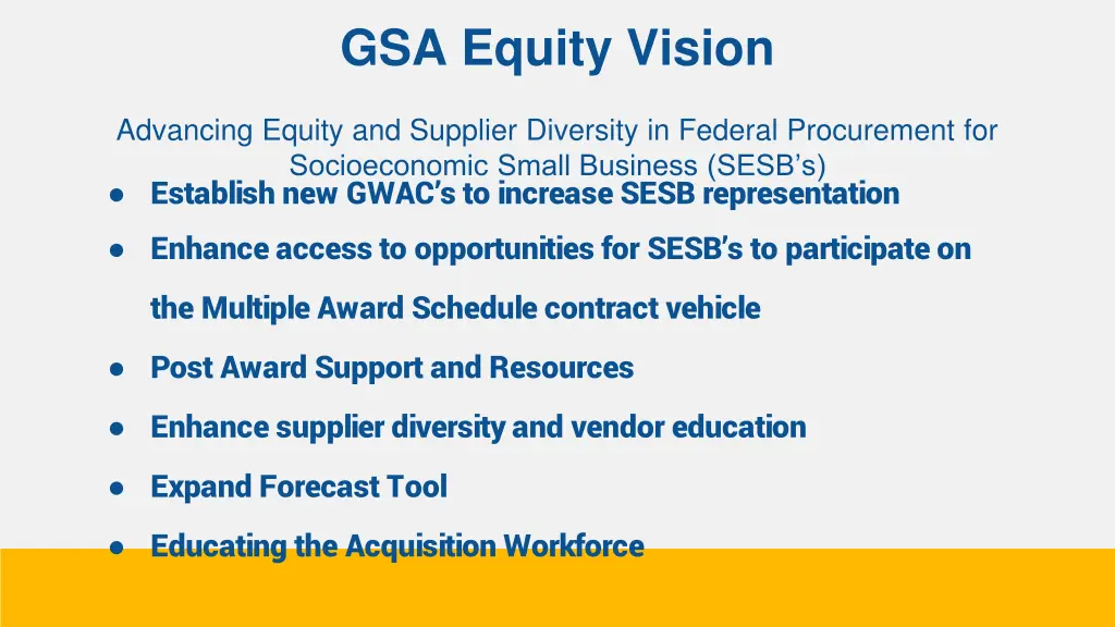 gsa equity vision