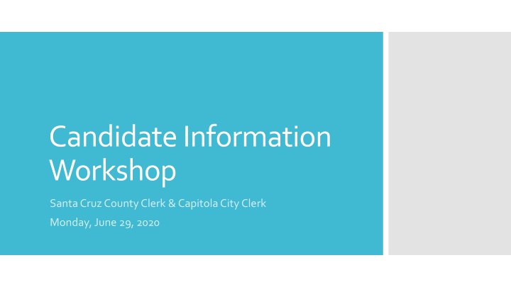 candidate information workshop