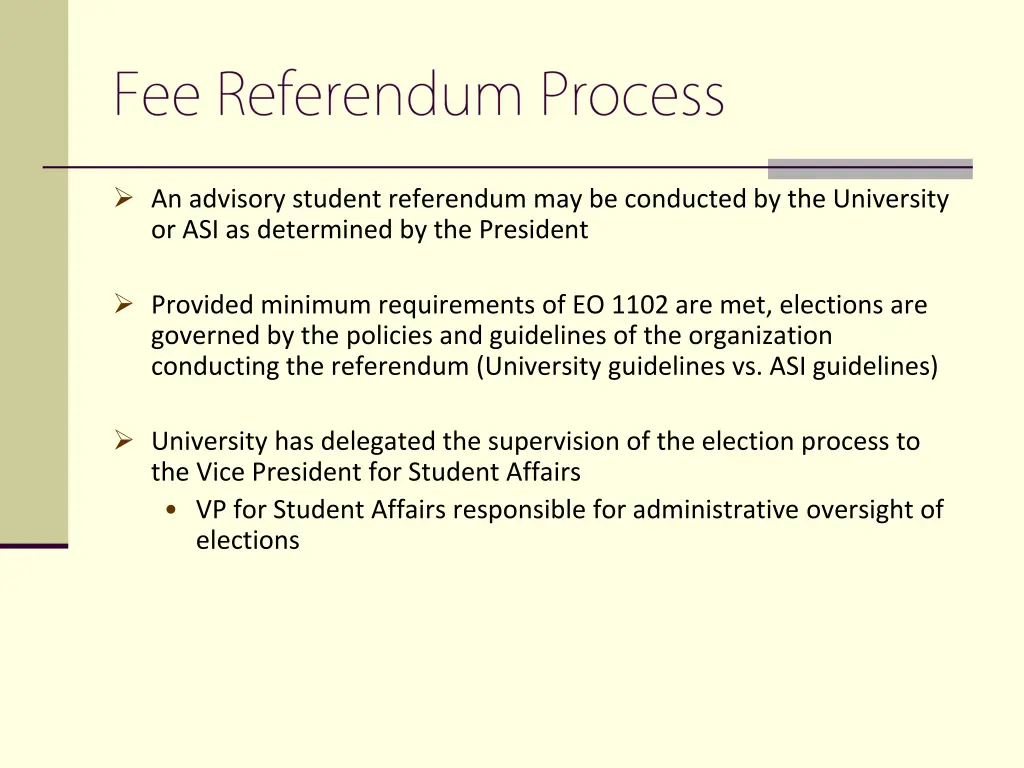 an advisory student referendum may be conducted