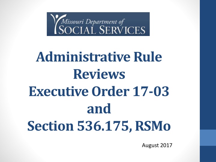 administrative rule reviews executive order