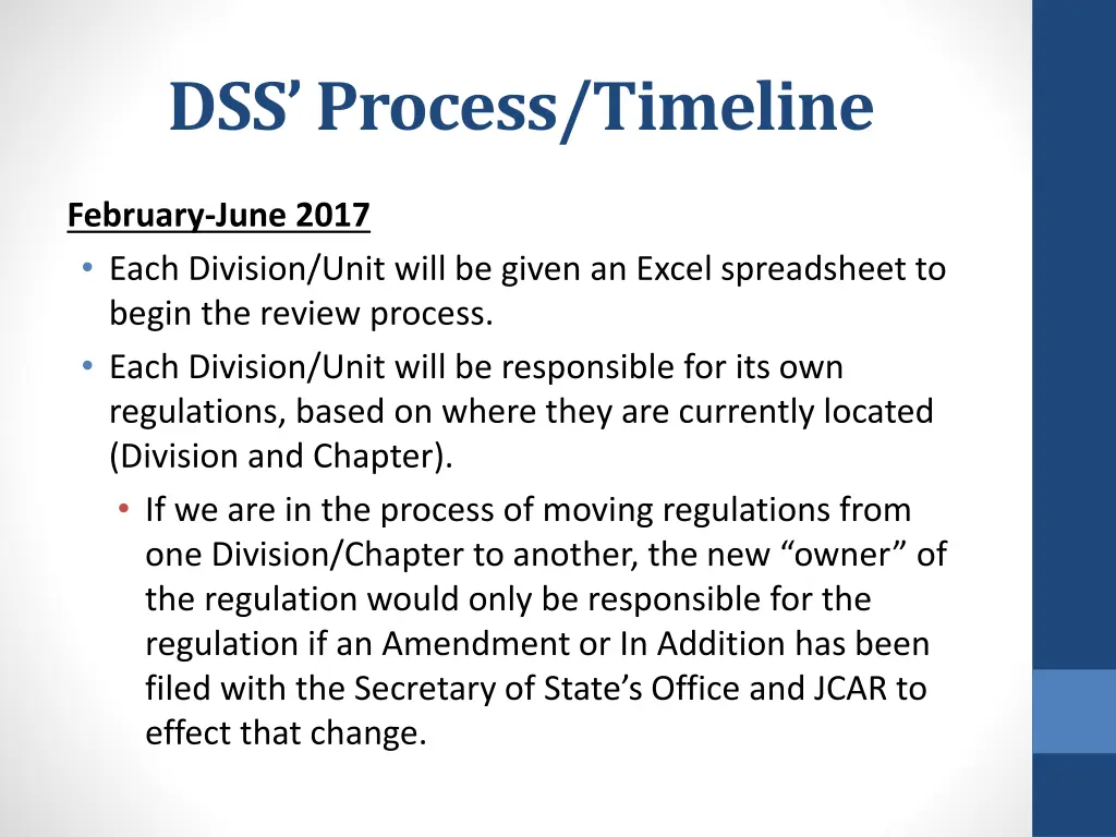 dss process timeline 1