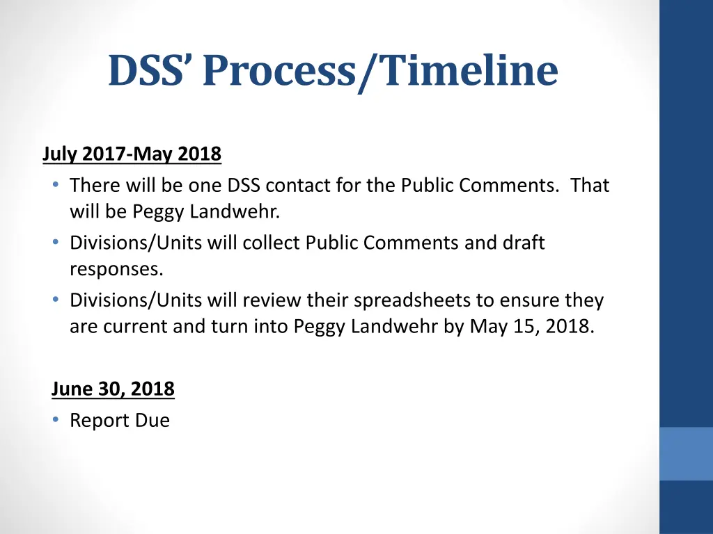 dss process timeline 2