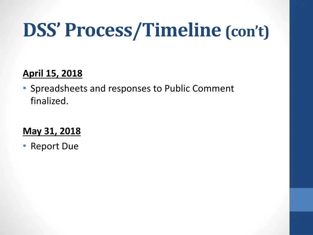 dss process timeline con t 2