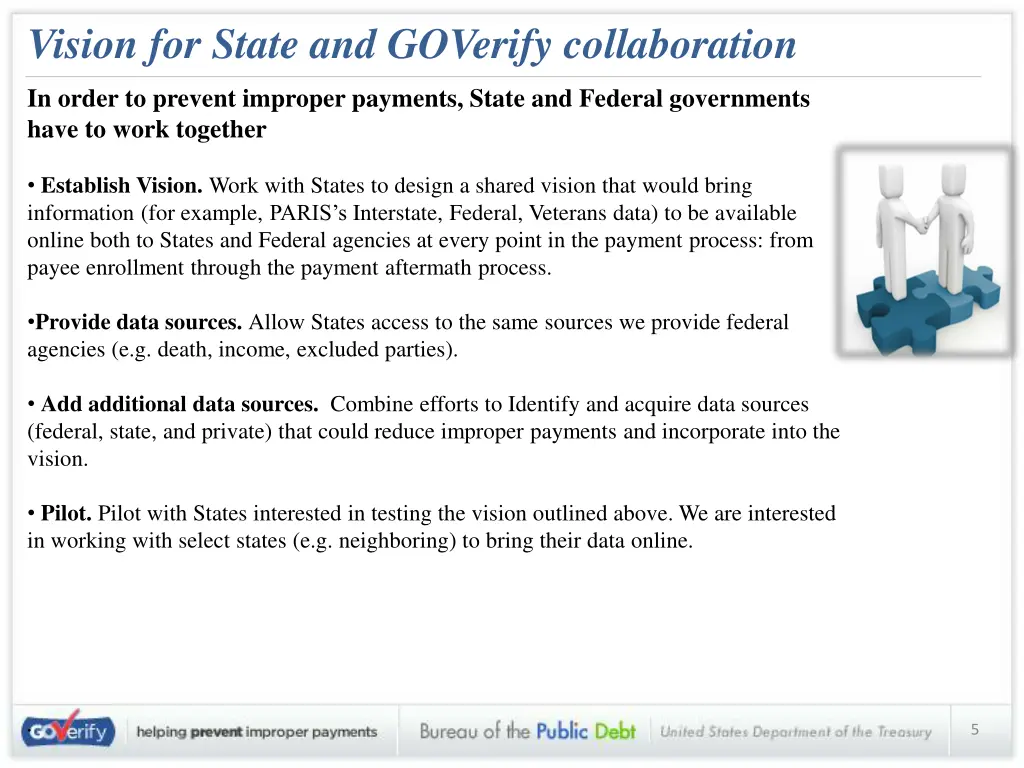 vision for state and goverify collaboration