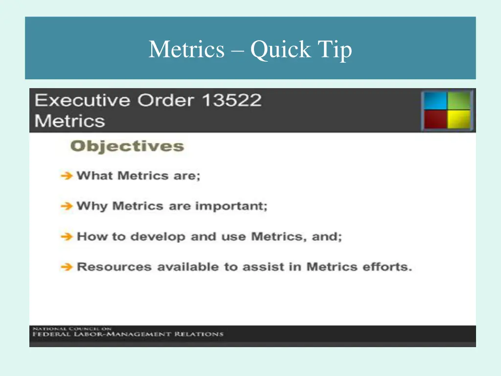 metrics quick tip 1