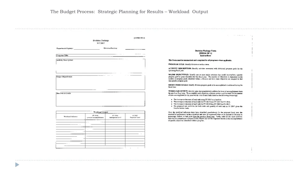 the budget process strategic planning for results 5