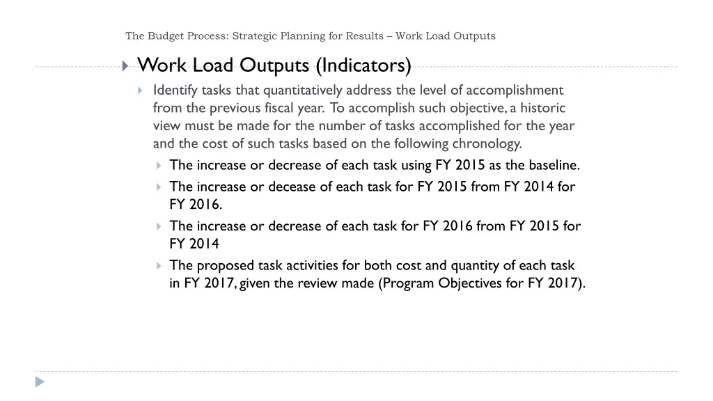 the budget process strategic planning for results 6