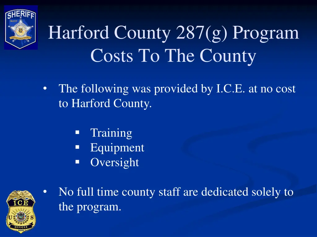 harford county 287 g program costs to the county