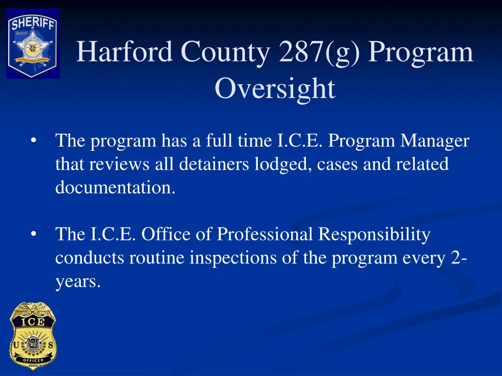 harford county 287 g program oversight