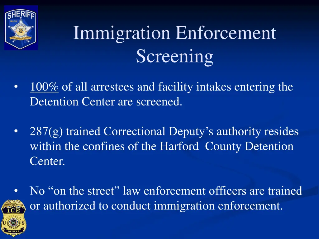 immigration enforcement screening