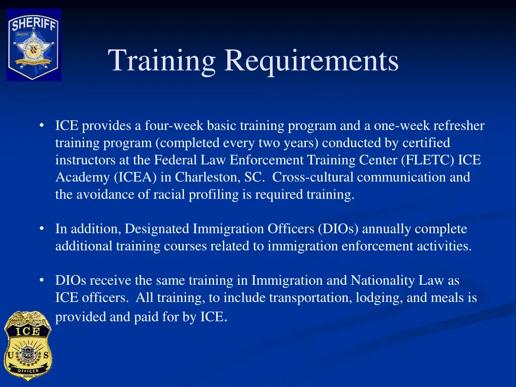 training requirements