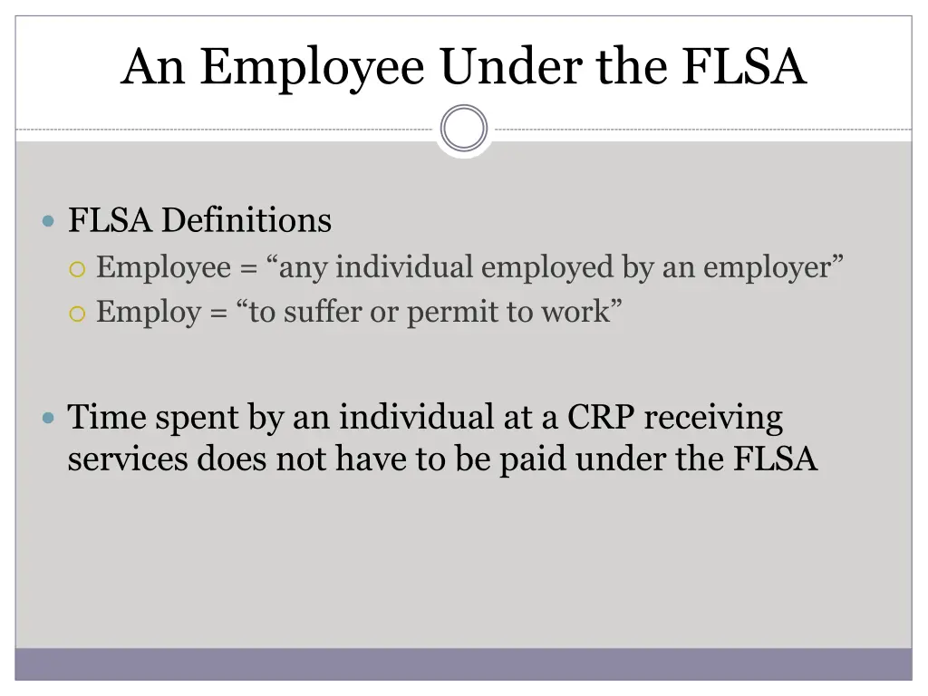 an employee under the flsa