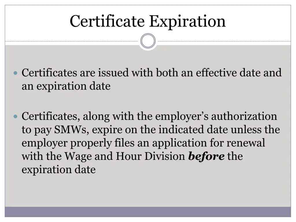 certificate expiration