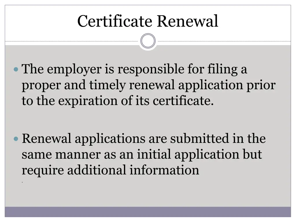 certificate renewal