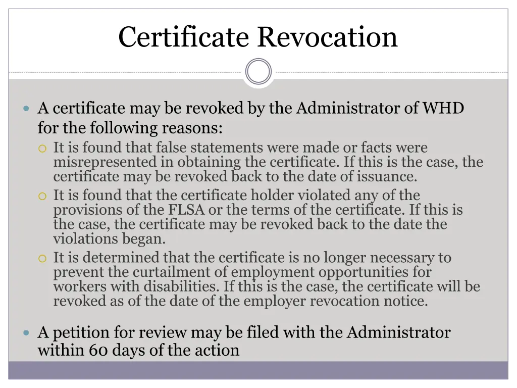 certificate revocation