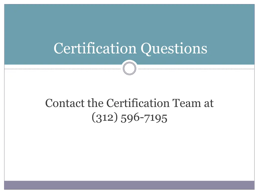 certification questions