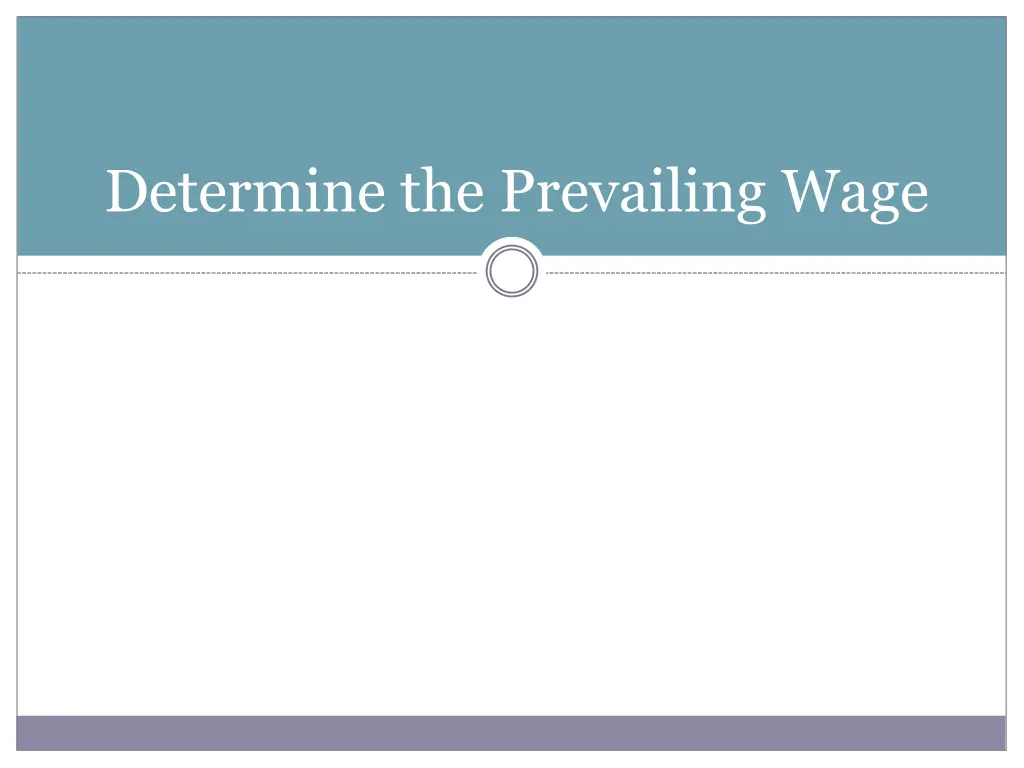 determine the prevailing wage