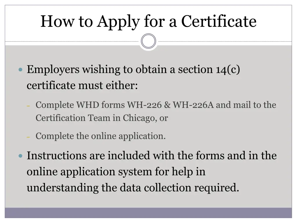 how to apply for a certificate